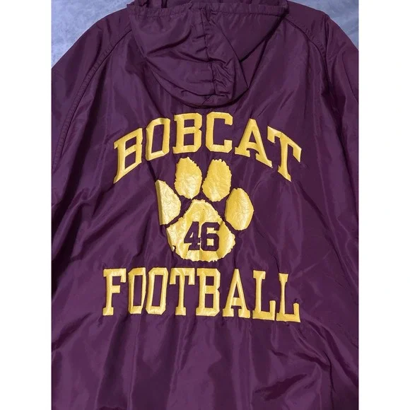 TXST Football Player Button Up Jacket Windbreaker Texas State Bobcats 46 2XL XXL - Picture 6 of 8